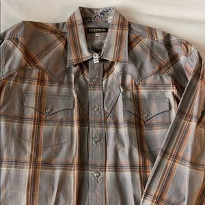 Stetson button up with pearl snaps. Size XL.